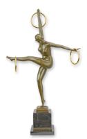 A BRONZE SCULPTURE OF THE DANCER OF THE RINGS