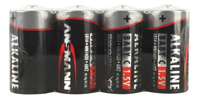 Ansmann alkaline batterij baby c / lr14 4 pcs. krimpfolie