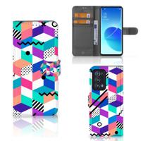 OPPO Reno 6 Pro Plus 5G | Book Case | Blokken Kleurrijk | Portemonnee hoesje