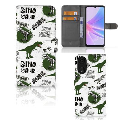 Telefoonhoesje | Met pasjeshouder | voor OPPO A78 5G | A58 5G Dinosaurus