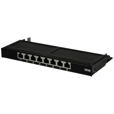 LogiLink NP0064B Patchpaneel 483 mm (19) CAT 6A 0.5 HE Zwart