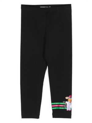 Monnalisa legging à imprimé graphique Daffy Duck - Noir