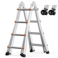 VEVOR telescopische ladder A-frame 15 FT verlenging multifunctioneel voor huiswerk