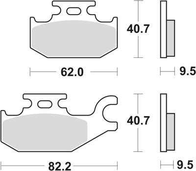 TRW Brake pad mcb 724 si sintered metal