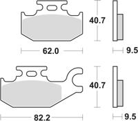 TRW Brake pad mcb 724 si sintered metal
