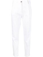 Fabiana Filippi pantalon en coton à taille haute - Blanc