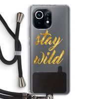 Stay wild: Xiaomi Mi 11 Transparant Hoesje met koord