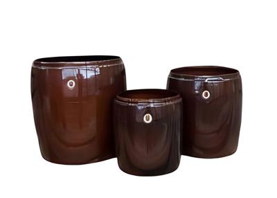 Pot met rand Bruin L 30x32cm - Buitengewoon de boet
