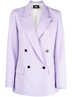 Karl Lagerfeld blazer à boutonnière croisée - Violet