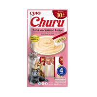 INABA Churu Senior Tuna with Salmon Recipe - Kattensnoepje - 4x14g