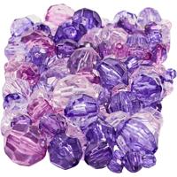 Creativ Company Facet kralen, afm 4-12 mm, gatgrootte 1-2,5 mm, ca. 860 stuk, paars, 250 gr/ 1 doos