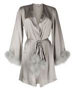 Gilda & Pearl robe de chambre Kitty en soie - Argent - thumbnail