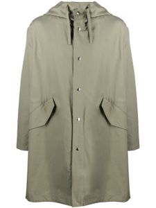 Jil Sander manteau à logo imprimé au dos - Vert