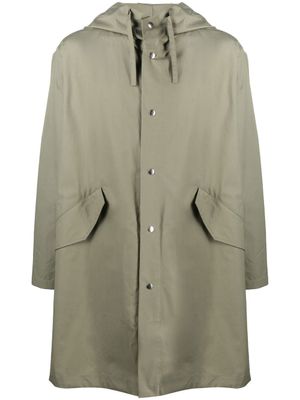 Jil Sander manteau à logo imprimé au dos - Vert