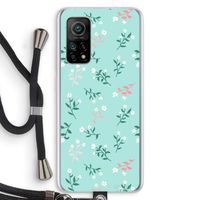 Small white flowers: Xiaomi Mi 10T 5G Transparant Hoesje met koord