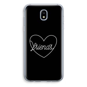 Friends heart black: Samsung Galaxy J5 (2017) Transparant Hoesje