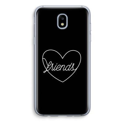 Friends heart black: Samsung Galaxy J5 (2017) Transparant Hoesje