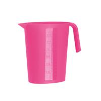 Schenkkan/waterkan - fuchsia roze - 1,75 liter - kunststof - L22 x H20 cm