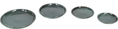 Mcollections Schotel Geglazuurd - Ø23 x H3 cm - Mosgroen