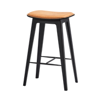 Nordic Bar Stool - Beech with stitches - thumbnail