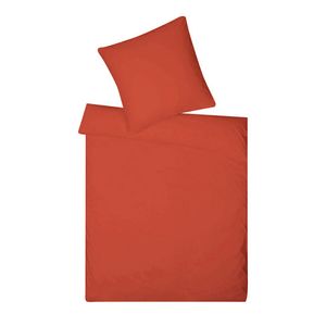 Jersey beddengoedset van bio-katoen, 2-dlg, chili Maat: 80 x 80 + 155 x 220 cm