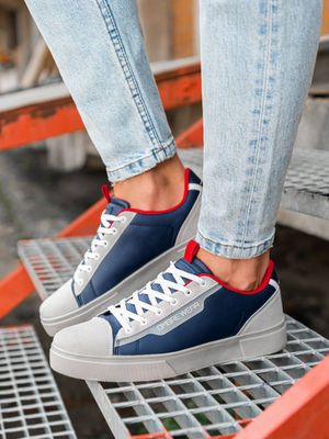 Herenschoenen enkel T366 - donkerblauw, maat 41 Herenschoenen enkel T366 - donkerblauw, maat 41