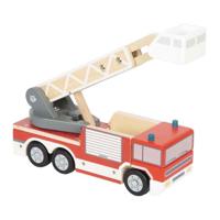 Small Foot - houten brandweerwagen met roterende ladder - thumbnail
