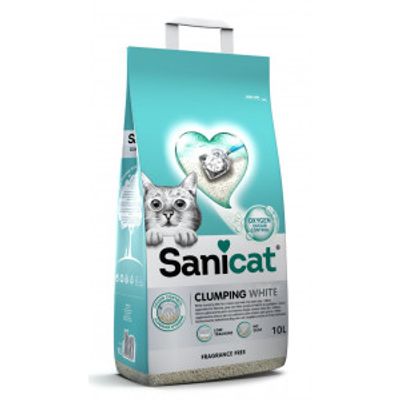 Sanicat Clumping White kattenbakvulling geurloos 10 liter
