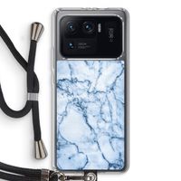 Blauw marmer: Xiaomi Mi 11 Ultra Transparant Hoesje met koord