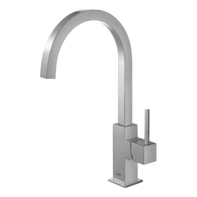 Keukenkraan Tres Top | Opbouw | 360° Draaibaar | Mengkraan | 1-hendel | Vierkant | Chroom