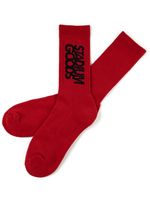 STADIUM GOODS® chaussettes à logo brodé - Rouge - thumbnail