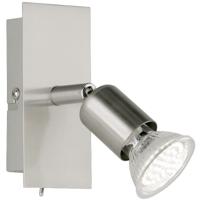 LED Wandspot Mat Nikkel - GU10 Fitting - Warm Wit 3000K - 3W