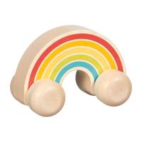 Goki houten voertuig regenboog