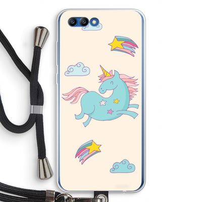 Vliegende eenhoorn: Honor 10 Transparant Hoesje met koord