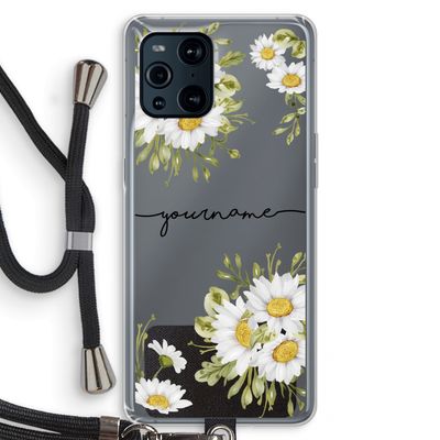 Daisies: Oppo Find X3 Pro Transparant Hoesje met koord