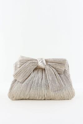 Loeffler Randall clutch Rayne champagne