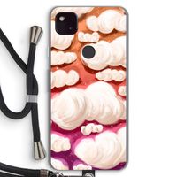 Katoen Wolken: Pixel 4a 5G Transparant Hoesje met koord