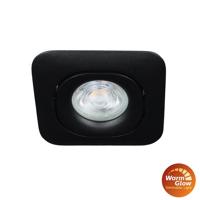 Philips LED spot GU10 2.6Watt vierkant ZWART dimbaar Warm Glow