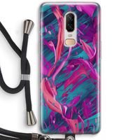Pink Clouds: OnePlus 6 Transparant Hoesje met koord
