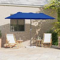 Tuinparasol Blauw 380 x 196 x 235 cm Poedergecoat staal