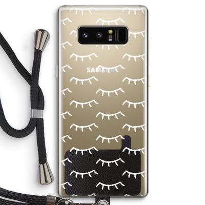 Wimpers: Samsung Galaxy Note 8 Transparant Hoesje met koord