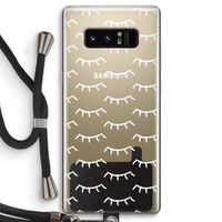 Wimpers: Samsung Galaxy Note 8 Transparant Hoesje met koord