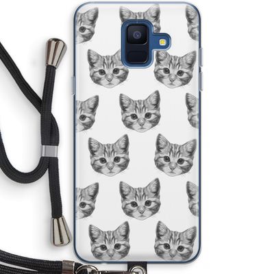 Kitten: Samsung Galaxy A6 (2018) Transparant Hoesje met koord