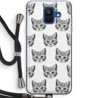 Kitten: Samsung Galaxy A6 (2018) Transparant Hoesje met koord