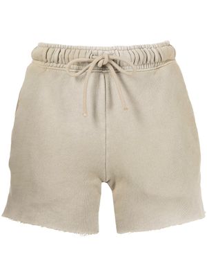 Cotton Citizen short de sport à effet délavé - Jaune