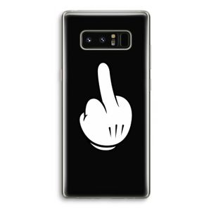Middle finger black: Samsung Galaxy Note 8 Transparant Hoesje