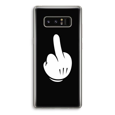 Middle finger black: Samsung Galaxy Note 8 Transparant Hoesje
