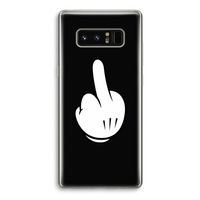 Middle finger black: Samsung Galaxy Note 8 Transparant Hoesje
