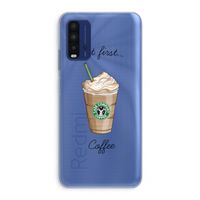 But first coffee: Xiaomi Redmi 9T Transparant Hoesje