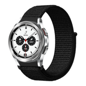 Sport Loop nylon bandje - Zwart - Samsung Galaxy Watch 4 Classic - 42mm / 46mm